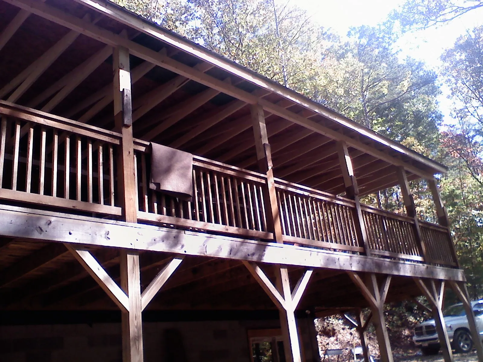 Timber framing under a new elevated porch and deck — Roof Leak Repair in Ridgecrest by Roofing Brothers
